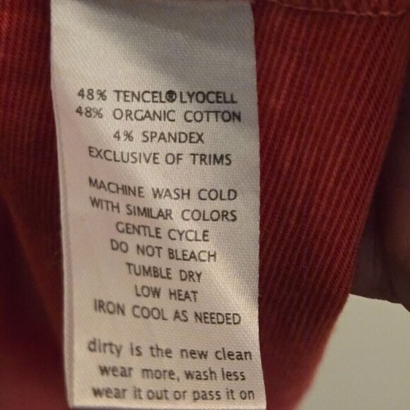 Toad&Co Windmere Short Sleeve Dress Marled Orange Tencell Blend Pockets Size S - Picture 6 of 6